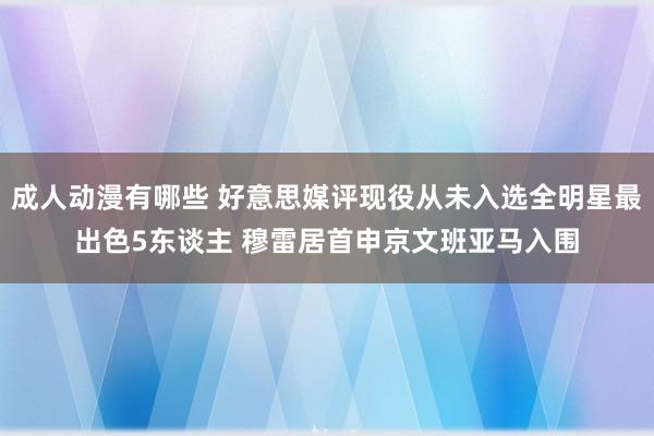 成人动漫有哪些 好意思媒评现役从未入选全明星最出色5东谈主 穆雷居首申京文班亚马入围