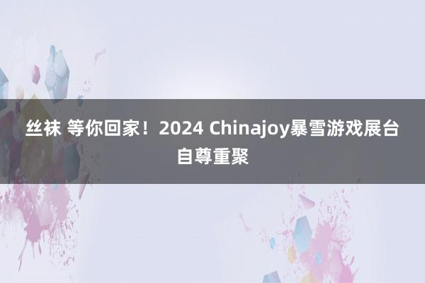 丝袜 等你回家！2024 Chinajoy暴雪游戏展台自尊重聚