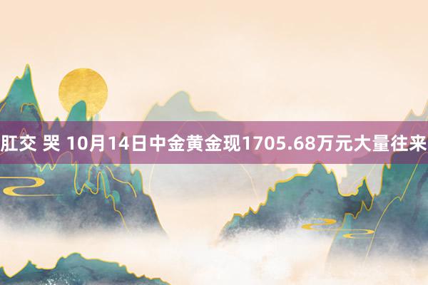 肛交 哭 10月14日中金黄金现1705.68万元大量往来