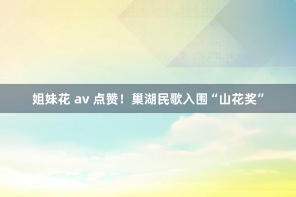 姐妹花 av 点赞！巢湖民歌入围“山花奖”