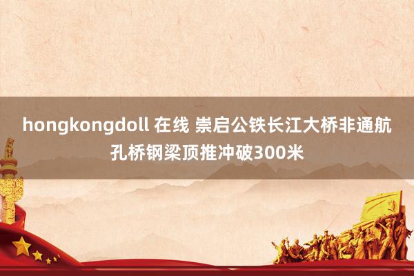 hongkongdoll 在线 崇启公铁长江大桥非通航孔桥钢梁顶推冲破300米