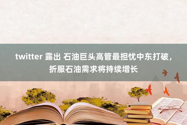 twitter 露出 石油巨头高管最担忧中东打破，折服石油需求将持续增长