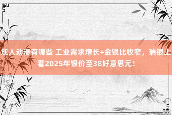 成人动漫有哪些 工业需求增长+金银比收窄，瑞银上看2025年银价至38好意思元！