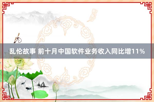 乱伦故事 前十月中国软件业务收入同比增11%