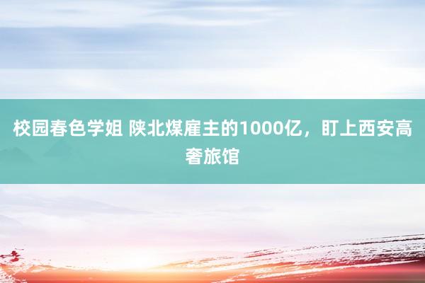 校园春色学姐 陕北煤雇主的1000亿，盯上西安高奢旅馆