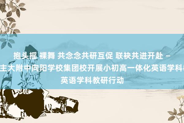 抱头摇 裸舞 共念念共研互促 联袂共进开赴 ——东说念主大附中向阳学校集团校开展小初高一体化英语学科教研行动