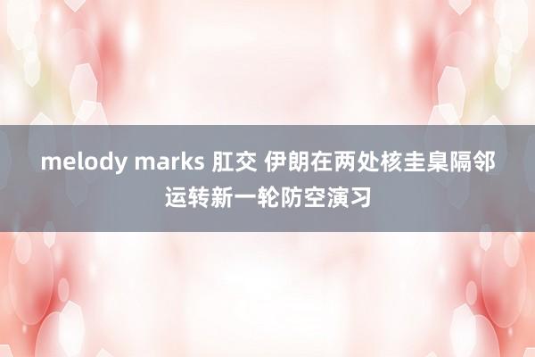 melody marks 肛交 伊朗在两处核圭臬隔邻运转新一轮防空演习